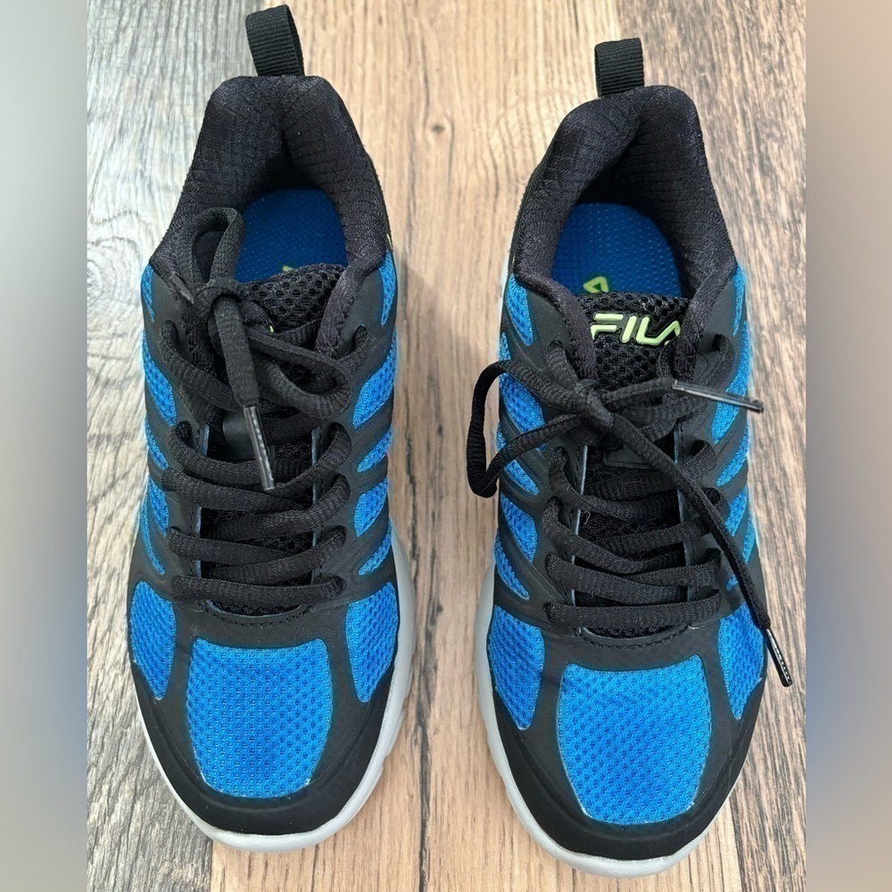 Boys Fila Shoes Galaxia 2 Blue‎ Black Sz 1